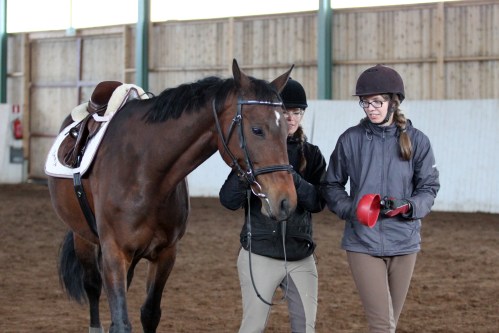 Iida, Anni ja Mimmi kauhan perässä.